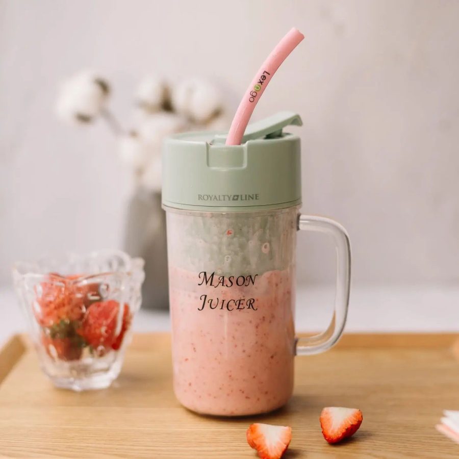 Professional Mini Juicer – Portable Blender & Smoothie Maker with Built-In Straw
